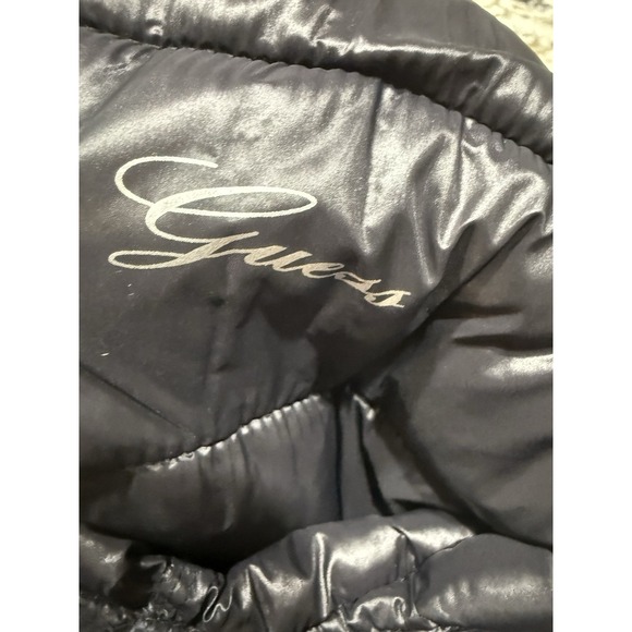 GUESS Mica Metallic Puffer Jacket Women's Medium No Hood - Picture 10 of 13